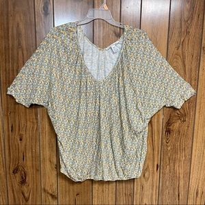 American Rag Posey Floral Drape Blouse 3X